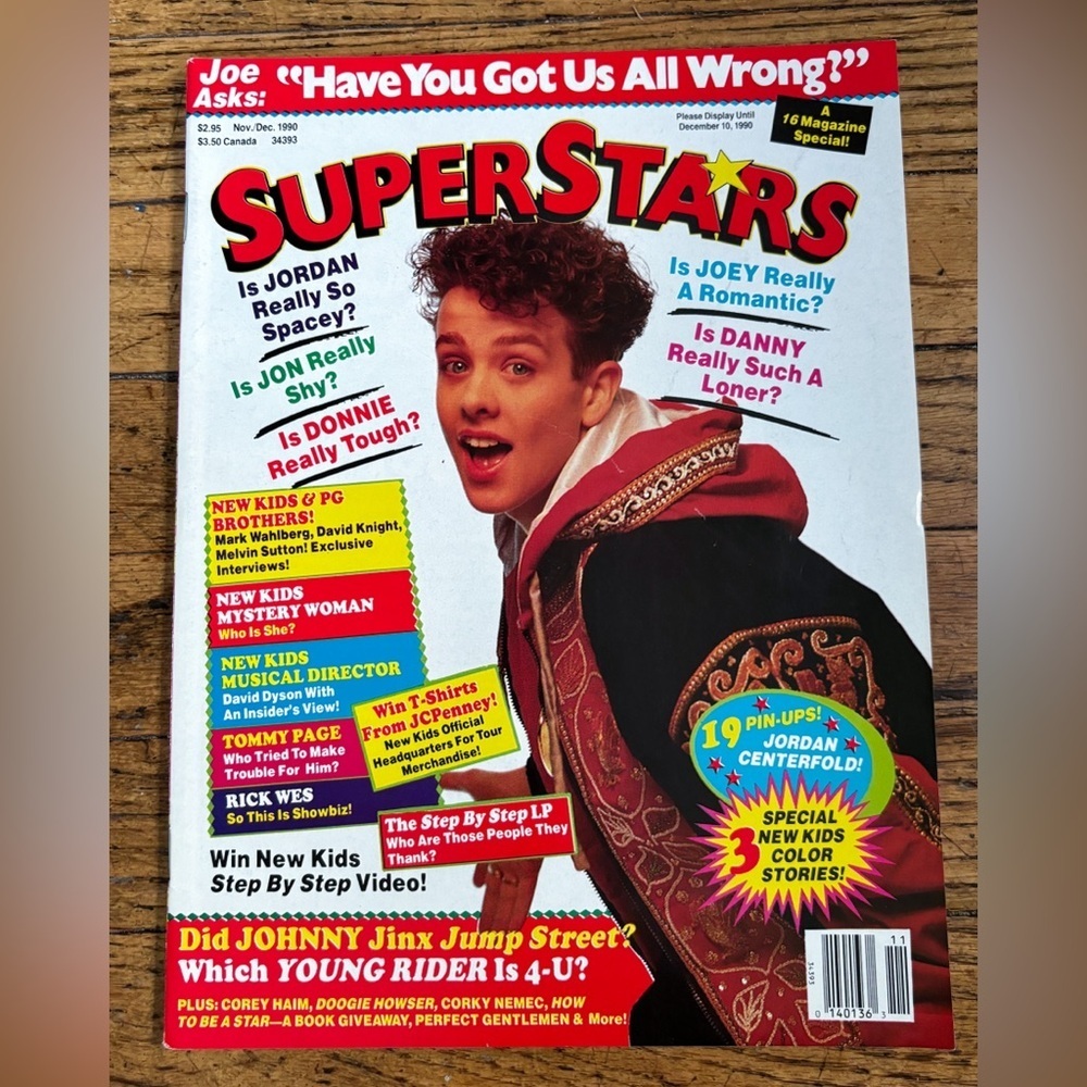 Super Stars 16 Magazine Special November December 1990 Joe McIntyre NKOTB J Depp